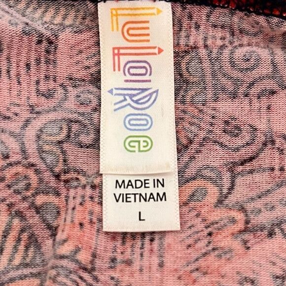 LuLaRoe Red Paisley Print Top   Sz L - Picture 3 of 4